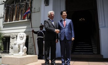 Shinzo Abe y Tabaré Vázquez