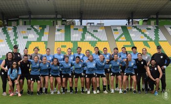La selección femenina absoluta de Uruguay que jugó la Copa América 2022 en Colombia