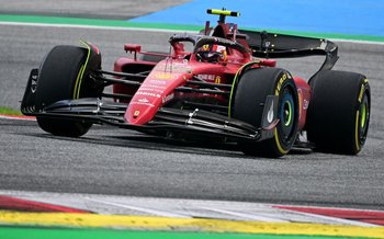 Carlos Sainz en el Gran Premio de Austria 2022, antes que su auto se incendiara