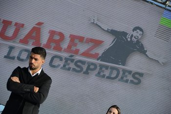 Luis Suárez en su última visita a Los Céspedes