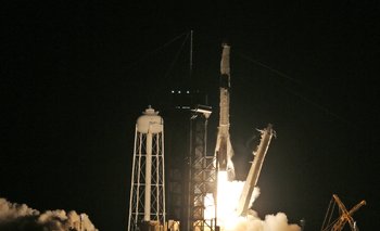 Cohete de Space-X Falco 9 en su despegue el 14 de julio de 2022, en Florida, Estados Unidos.
