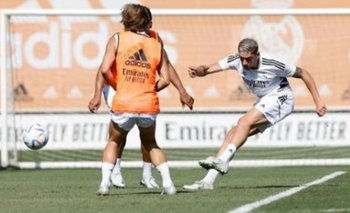 Federico Valverde define en plena práctica de Real Madrid