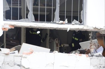 Explosión en edificio del barrio Villa Biarritz