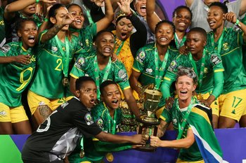 Las sudafricanas con la Copa