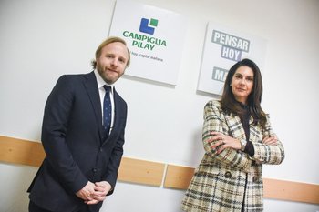 El gerente general de Campiglia Pilay, Javier Vigo, y la gerenta comercial, María Paula Ferreira