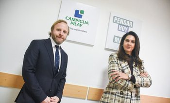 El gerente general de Campiglia Pilay, Javier Vigo, y la gerenta comercial, María Paula Ferreira