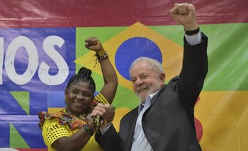 Francia Márquez, vicepresidenta de Colombia, junto al expresidente brasileño Lula