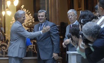 La reunión entre Tabaré Vázquez y Jorge Larrañaga en el directorio del Partido Nacional ocurrió el 19 de abril 2007
