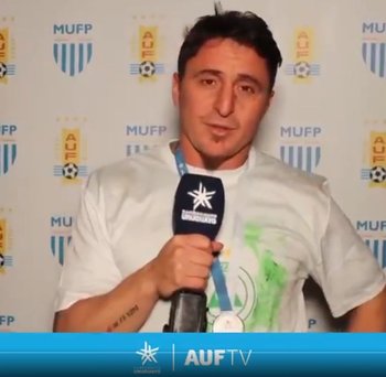 Cristian "Cebolla" Rodríguez en declaraciones a AUF TV tras ganar el título del Apertura 2021 con Plaza Colonia