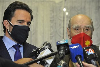 El diputado Germán Cardoso junto a Sanguinetti (foto archivo)