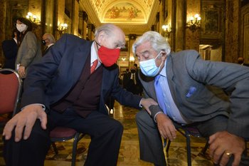 Julio María Sanguinetti y Luis Alberto Lacalle Herrera