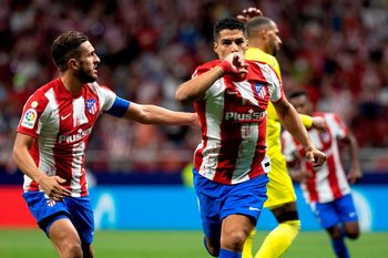 Suárez festeja su gol: gran definición