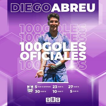 Diego Abreu llegó a 100 goles