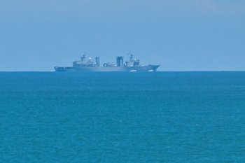 Un buque de la armada china zarpó desde la isla Pingtan, cercana a Taiwán, en un despliegue militar de la potencia asiática