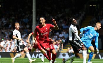 Darwin Núñez celebra su gol ante Fulham