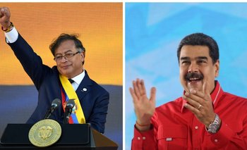 Los presidentes de Colombia, Gustavo Petro, y Venezuela, Nicolás Maduro