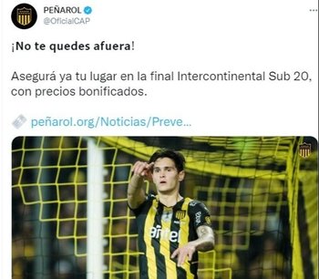 El tuit de Peñarol