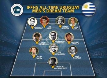 El once ideal histórico de la selección uruguaya según la IFFHS