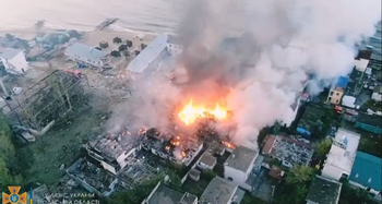 Bombardeo a complejo turístico en Odessa, ciudad que Tomas Pospisil, representante de la Unión Europea en Uruguay, comparó con Punta del Este