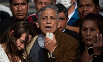Antauro Humala luego de su liberación de la prisión de Piedras Gordas II en Ancón, Perú, el 20 de agosto de 2022