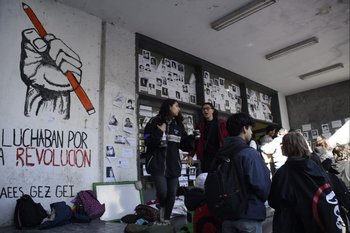 Ocupación de estudiantes en el Liceo Zorrilla el 30 de agosto