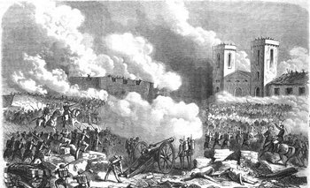 Ilustración del sitio a Paysandú que se publicó en 1865 –el mismo año en que terminó la Defensa– en L’Illustration, un semanario francés