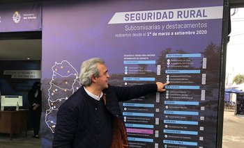 Jorge Larrañaga en el stand del Ministerio del Interior en la última Expo Prado.