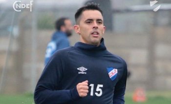 Diego "Torito" Rodríguez en su primera práctica en Nacional