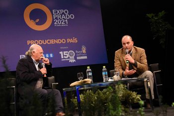 Juan Carlos López y Rafael Ferber, durante la presentación de la Expo Prado 2021.