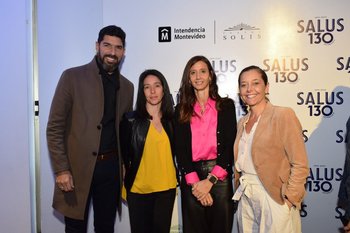 Sebastián Abreu, Fernanda Pérez, Cecilia Cassani y Cecilia Camors