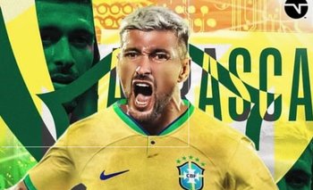 Giorgian De Arrascaeta en un fotomontaje de TNT Sports Brasil
