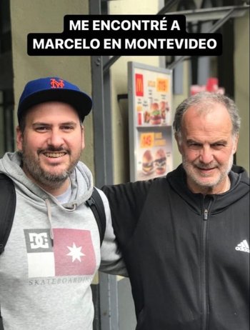 Marcelo Bielsa y Pipa Barbato en Montevideo