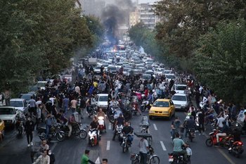 Protestas en Teherán por la muerte de Mahsa Amini