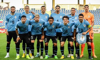 Equipo de Uruguay que jugó el amistoso ante Irán