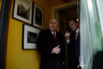 Sanguinetti recibió en su casa al líder de Manini Ríos.