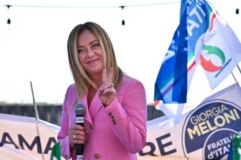 Giorgia Meloni, la líder del partido posfascista Fratelli d
