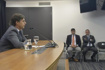 Presidente de la República, Luis Lacalle Pou, en conferencia el 26 de setiembre de 2022