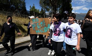 Protesta por el femicidio en Ecuador. Archivo