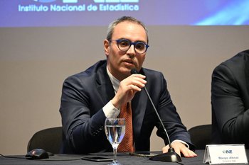 El director del INE, Diego Aboal durante la presentación del nuevo indicador.
