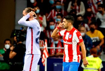 El gesto de Suárez tras convertir el gol
