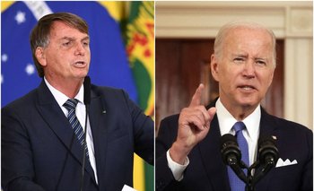 Los presidentes de Brasil y Estados Unidos, Jair Bolsonaro y Joe Biden