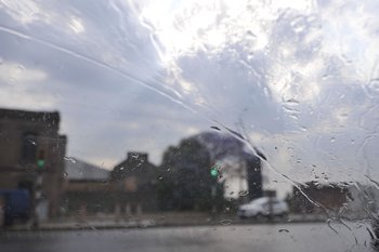 Día de lluvia en Montevideo