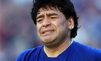 Maradona en su despedida en Boca