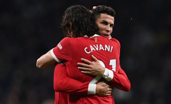 Edinson Cavani y Cristiano Ronaldo