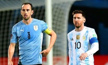 Diego Godín y Messi