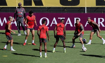 Flamengo entrenó en el Estadio Campeón del Siglo