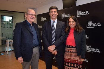 Pedro Moreno, Ignacio Suasnavar y Francisca Sanguinetti