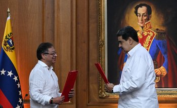 El presidente de Colombia, Gustavo Petro, y el presidente de Venezuela, Nicolás Maduro