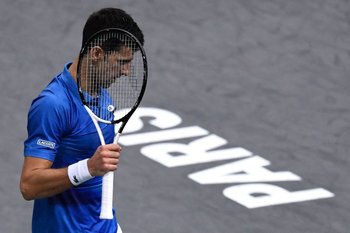 Djokovic durante la final de Paris, que perdió ante el noruego Wonderkid.