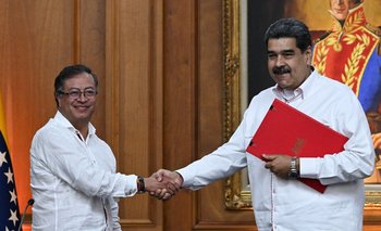 Archivo. El presidente de Colombia, Gustavo Petro, y el presidente de Venezuela, Nicolás Maduro 